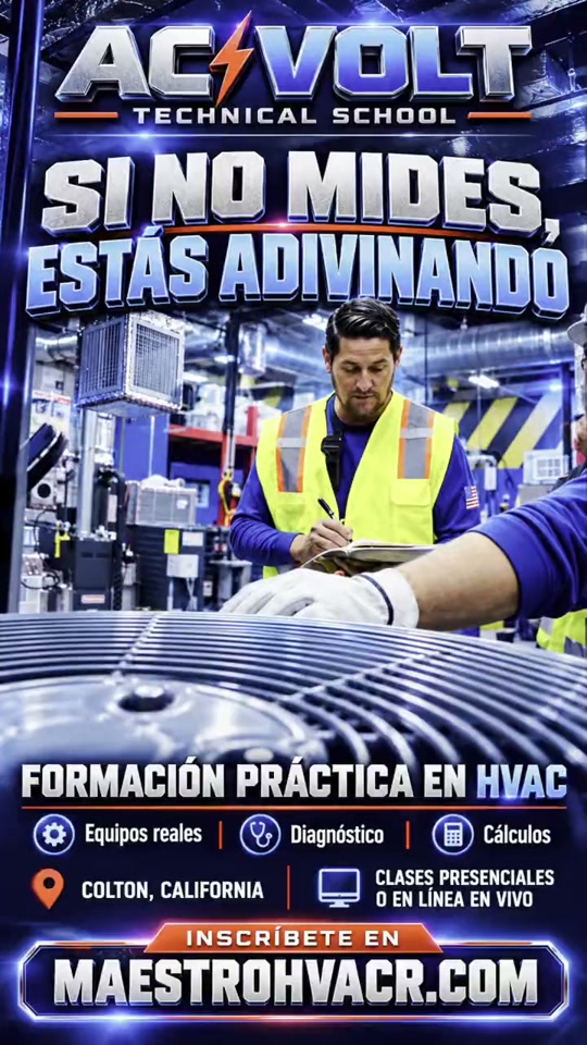 Mario Flores en la escuela Maestro HVACR